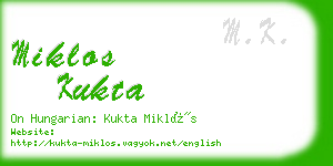 miklos kukta business card
